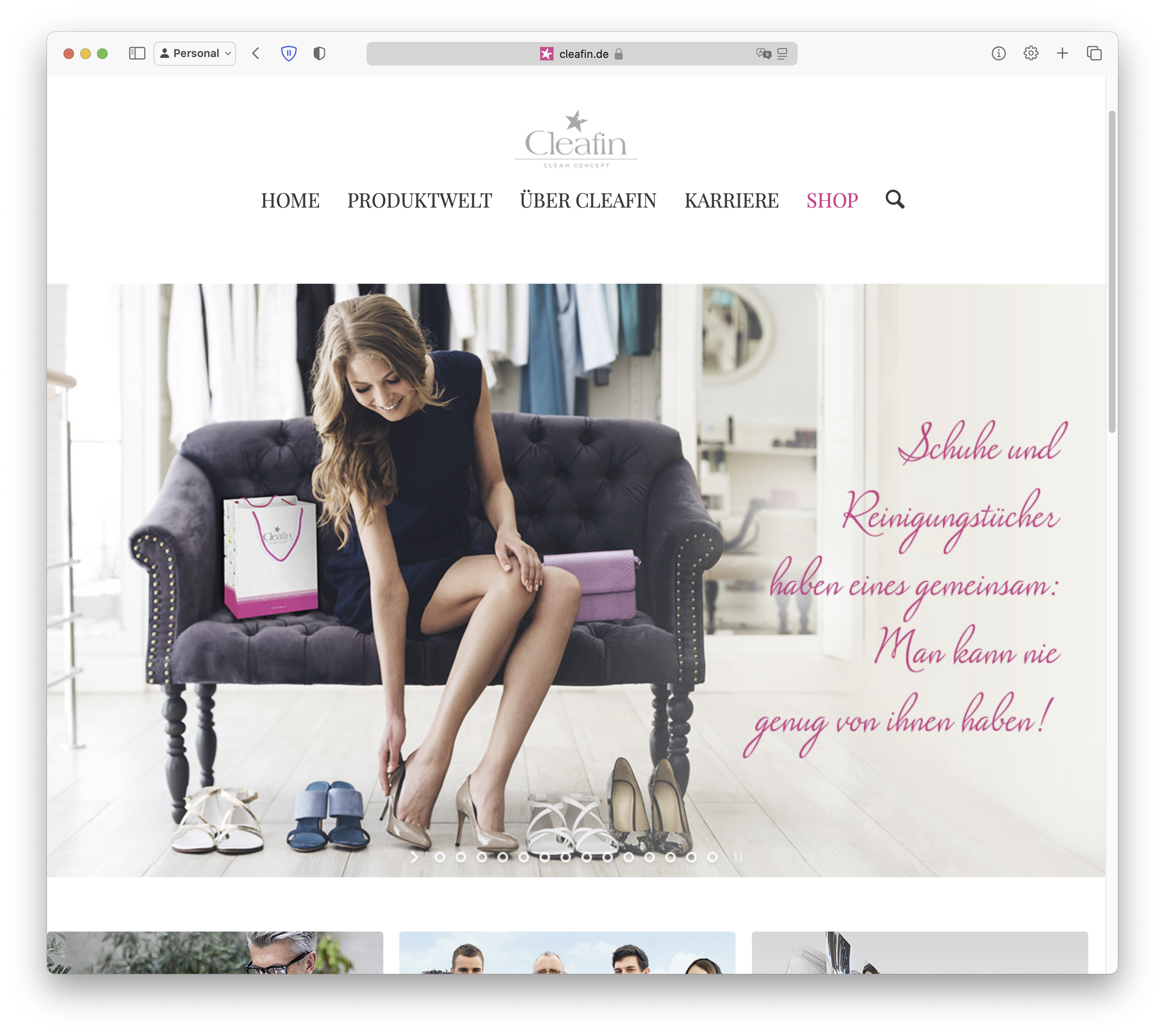 screenshot of Cleafin Marketplace project